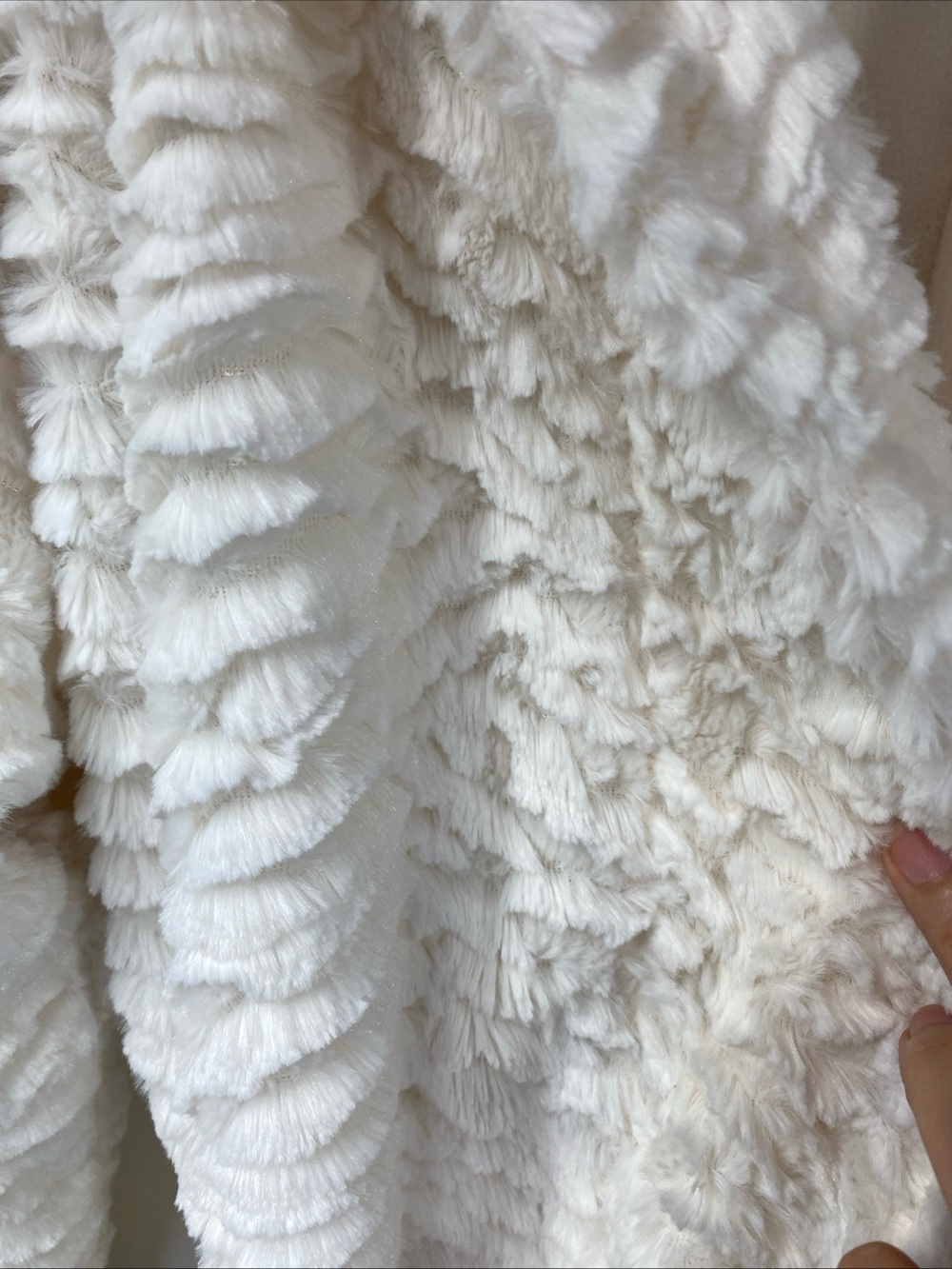 Soma Robe long plush cream fleece lined belted Faux Fur Cozy Classy Elegant S/M - Picture 9 of 9